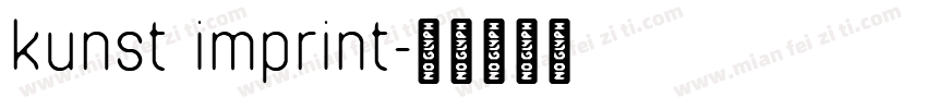 kunst imprint字体转换
